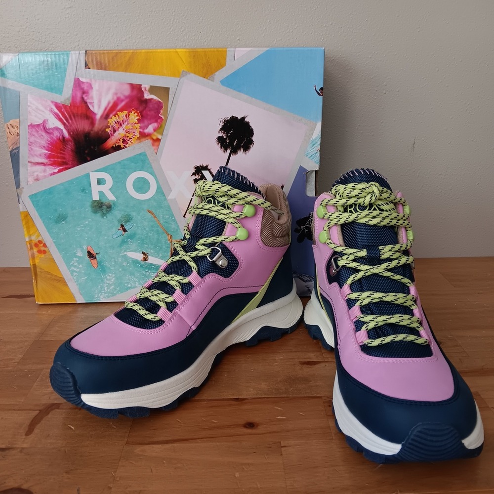 Roxy Pinnacle-410 Hiking Boots Women 7 Navy Pink New Waterproof WarmFlight -40F